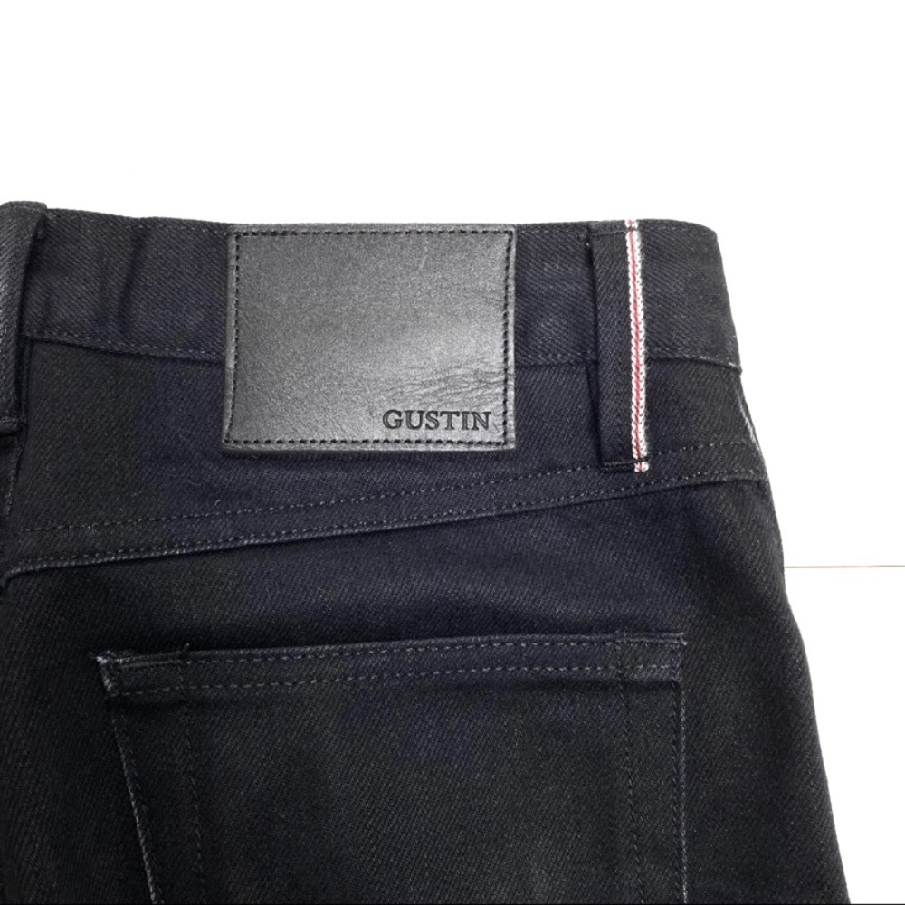 Gustin 99 Slim Legs Jeans Raw Black RN116699 Selvedge Denim Size 29 - Picture 7 of 10
